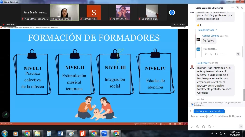 Bebés, inclusión social y música tradicional se abordaron en el Webinar de El Sistema